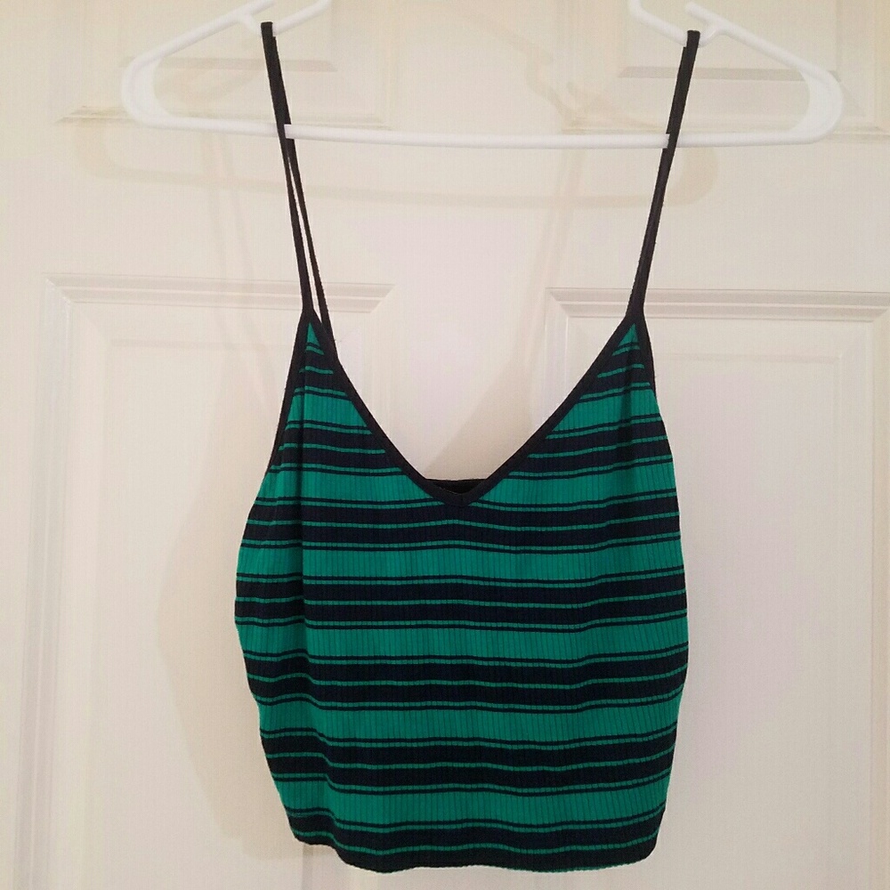 F21 striped crop top